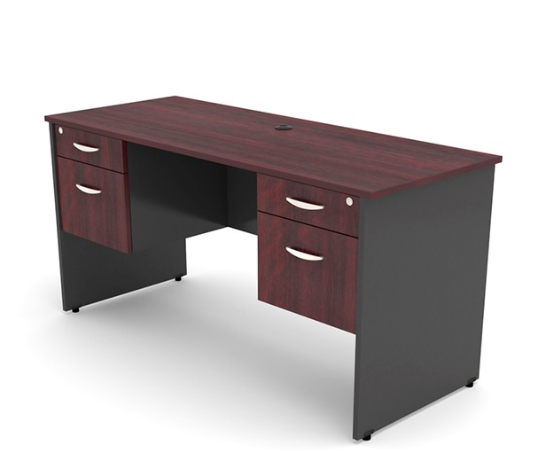 LA 101. Escritorio de 1.50 x 60 con doble cajonera Krenza Mobiliario